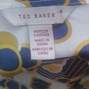 Ted Baker top yellow and blue
